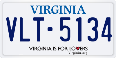VA license plate VLT5134