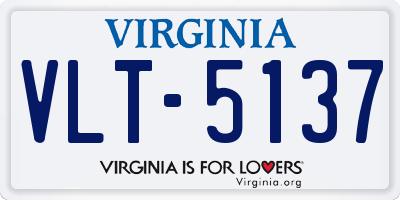 VA license plate VLT5137