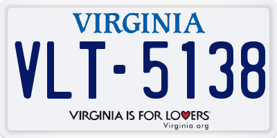 VA license plate VLT5138