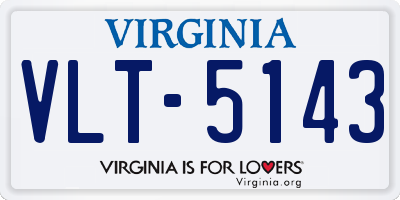 VA license plate VLT5143