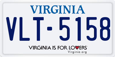 VA license plate VLT5158