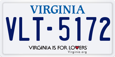 VA license plate VLT5172