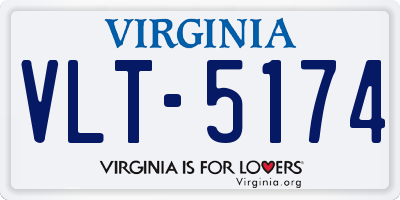 VA license plate VLT5174