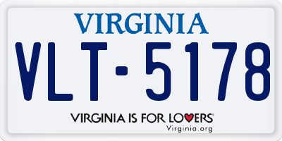 VA license plate VLT5178
