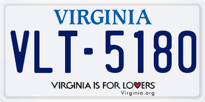 VA license plate VLT5180