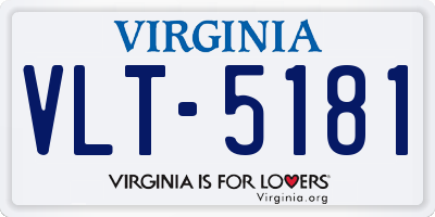 VA license plate VLT5181