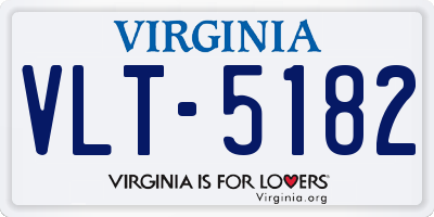 VA license plate VLT5182