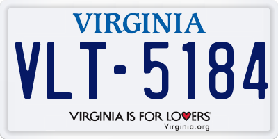 VA license plate VLT5184