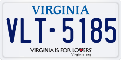 VA license plate VLT5185