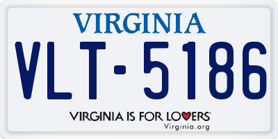 VA license plate VLT5186