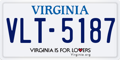 VA license plate VLT5187