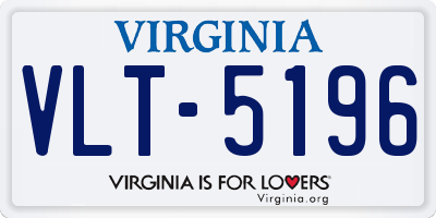 VA license plate VLT5196