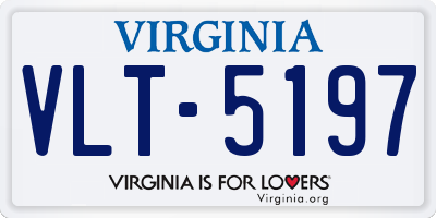 VA license plate VLT5197