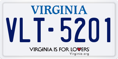 VA license plate VLT5201