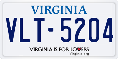VA license plate VLT5204