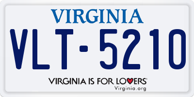 VA license plate VLT5210