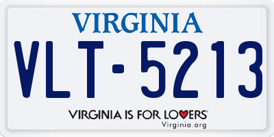 VA license plate VLT5213