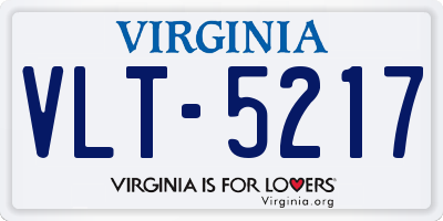 VA license plate VLT5217
