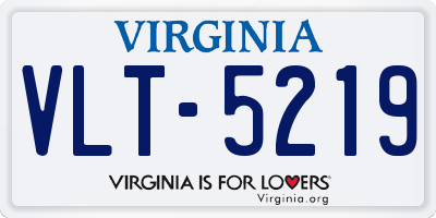 VA license plate VLT5219