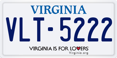 VA license plate VLT5222