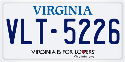 VA license plate VLT5226