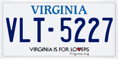 VA license plate VLT5227