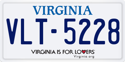VA license plate VLT5228