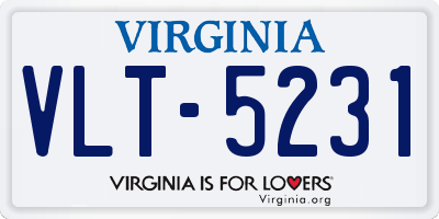 VA license plate VLT5231