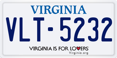 VA license plate VLT5232