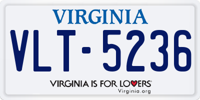 VA license plate VLT5236