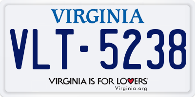 VA license plate VLT5238