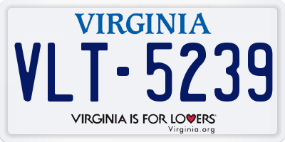 VA license plate VLT5239
