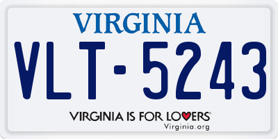 VA license plate VLT5243