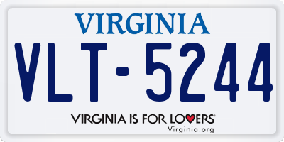VA license plate VLT5244