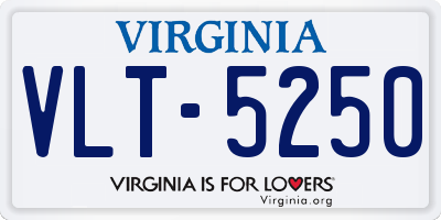 VA license plate VLT5250