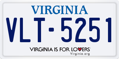 VA license plate VLT5251