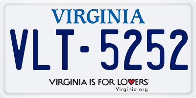 VA license plate VLT5252