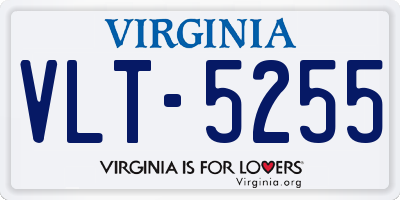 VA license plate VLT5255