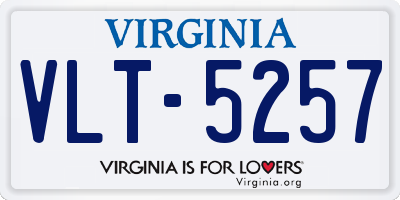 VA license plate VLT5257