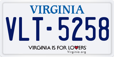 VA license plate VLT5258