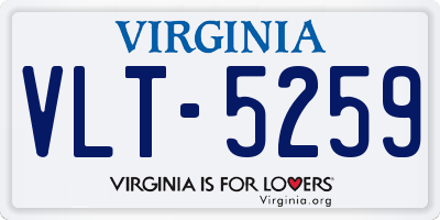 VA license plate VLT5259