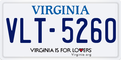 VA license plate VLT5260