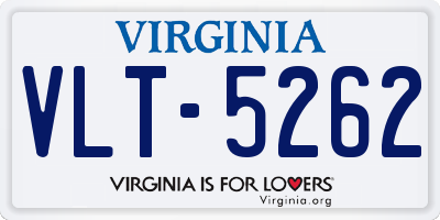 VA license plate VLT5262
