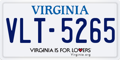 VA license plate VLT5265