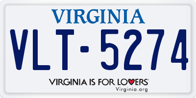VA license plate VLT5274