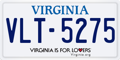 VA license plate VLT5275