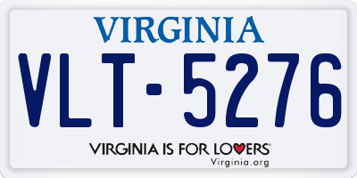 VA license plate VLT5276