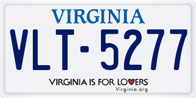 VA license plate VLT5277