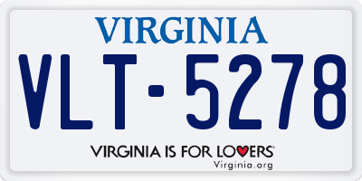 VA license plate VLT5278