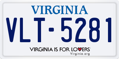 VA license plate VLT5281